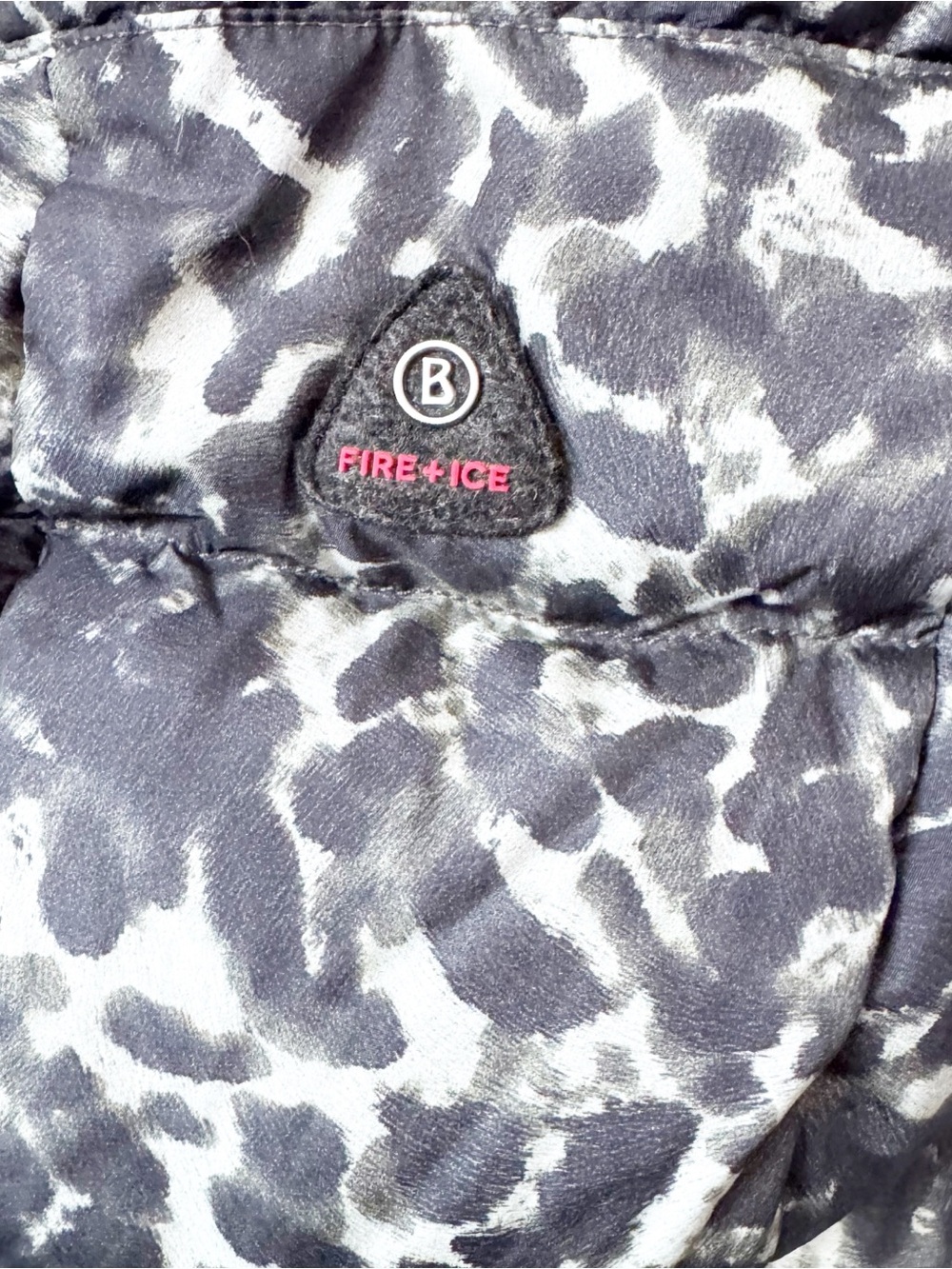 Bogner Black and Green and Black Leopard Print Down Puffer Vest - Picture 5 of 16